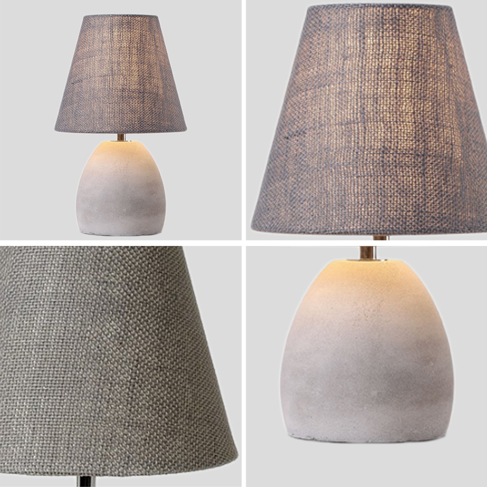 ELENA Elegant Modern Table Lamp Concrete E14 Lamp Base-Table Light-Dropli