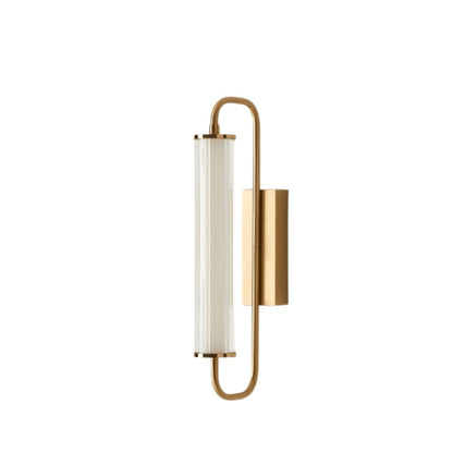 ESTRIADO Matte Brass 6W LED Fluted Glass Wall Light-Wall Light-Lighting Creations