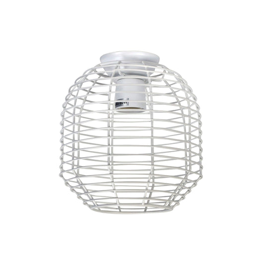 Eve.18 White Mesh DIY Shade B22 - OL2543WH-DIY Batten Fix Lights-Oriel Lighting