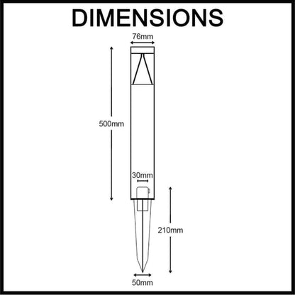 Exterior 12V LED Bollard Light 6W 3000K Copper With Spike IP67 l-Bollard Lights-CLA Lighting