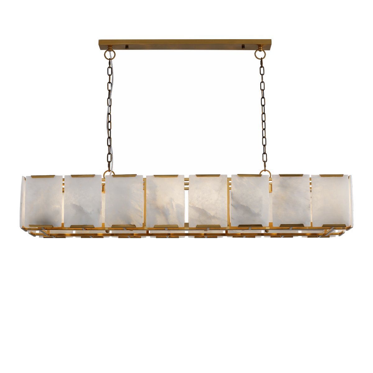 Florence Alabaster Pendant - Linear Antique Brass--CAFE Lighting & Living