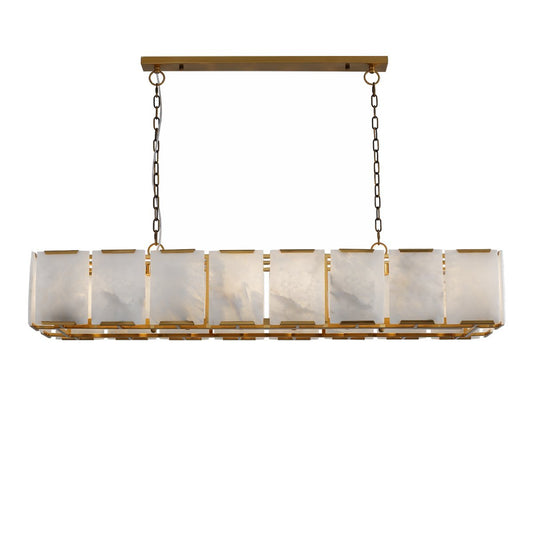 Florence Alabaster Pendant - Linear Antique Brass--CAFE Lighting & Living