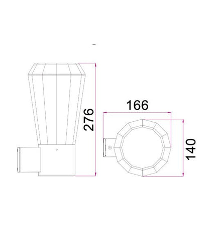 GEB Exterior LED Surface Mounted Wall Light Dark Grey 13W 3000K IP54 - GEB1-Exterior Wall Lights-CLA Lighting