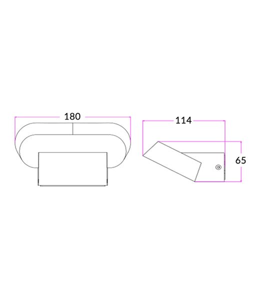 GLANS Exterior LED Surface Mounted Wall Light Dark Grey 7W 3000K IP65 - GLANS01-Exterior Wall Lights-CLA Lighting