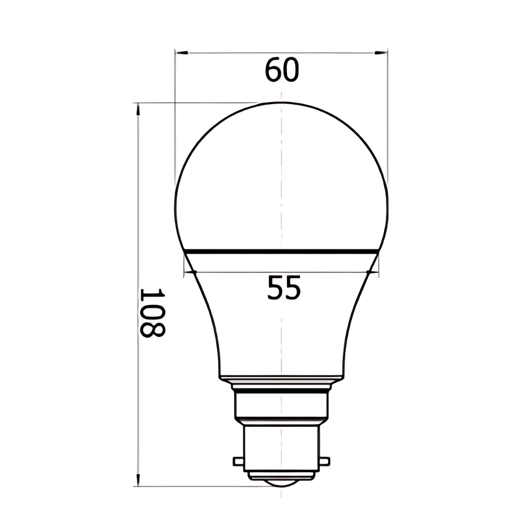 QZAO GLS - 11W LED GLS A60 Shape Frosted Globe - B22 (10 Pack)