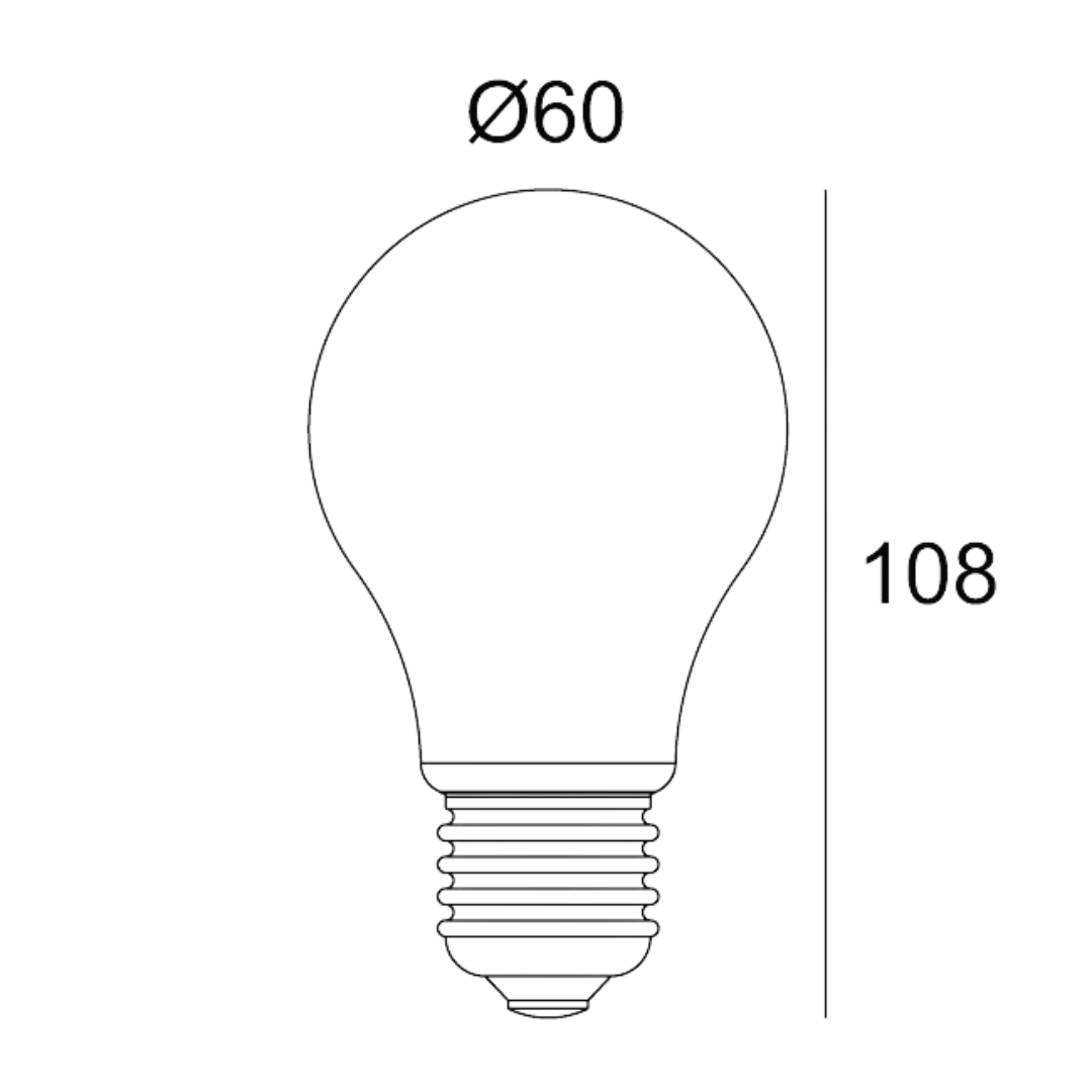 QZAO GLS - 11W = 75W LED A60 Shape Frosted Globe - E27