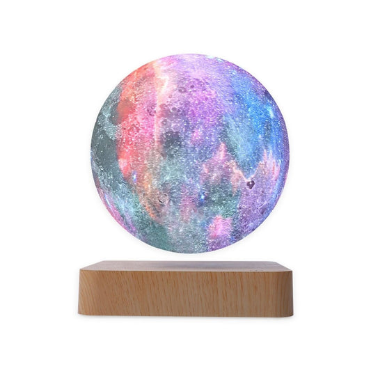 Magnetic Levitating Galaxy Moon (Light Brown Base) Dropli, Home & Garden > Decor, gominimo-magnetic-levitating-galaxy-moon-light-brown-base-go-mlp-109-hcnt