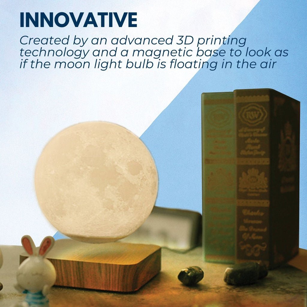 GOMINIMO Magnetic Levitating Moon Light Brown Base GO-MLP-101-HCNT-Home & Garden > Decor-Dropli