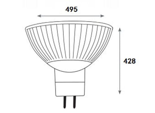 Green Earth 5W Dimmable 12V MR16 LED Globe Aluminum (For enclosed fittings)-MR16 LED Globe-Green Earth Lighting Australia