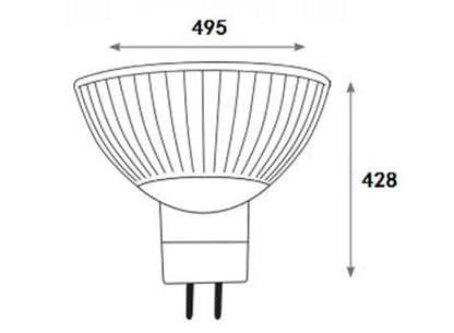 Green Earth 5W Dimmable 12V MR16 LED Globe Aluminum (For enclosed fittings)-MR16 LED Globe-Green Earth Lighting Australia