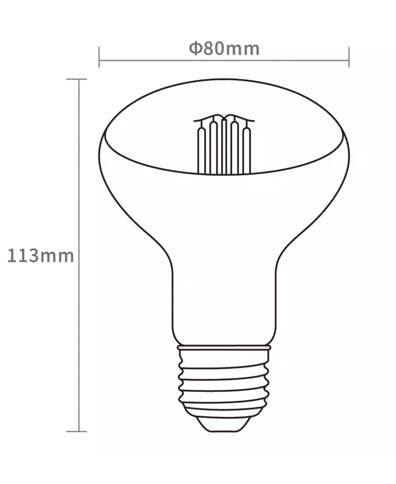 8W E27 R80 Centre Globe for 3 in 1 Bathroom Heat Units