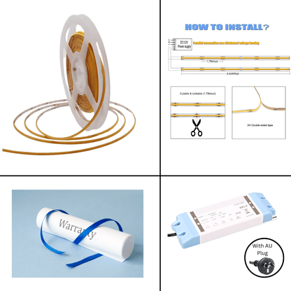 5 meter COBRA Pro Micro 25W Dotless LED Strip Kit - 3000K Warm White