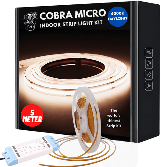 5 meter COBRA Pro Micro 25W Dotless LED Strip Kit - 6000K Daylight