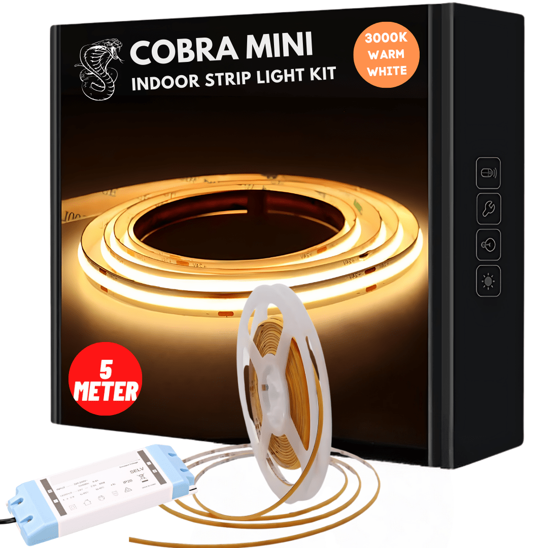 5 meter COBRA Pro Mini 35W Dotless LED Strip Kit - 3000K Warm White