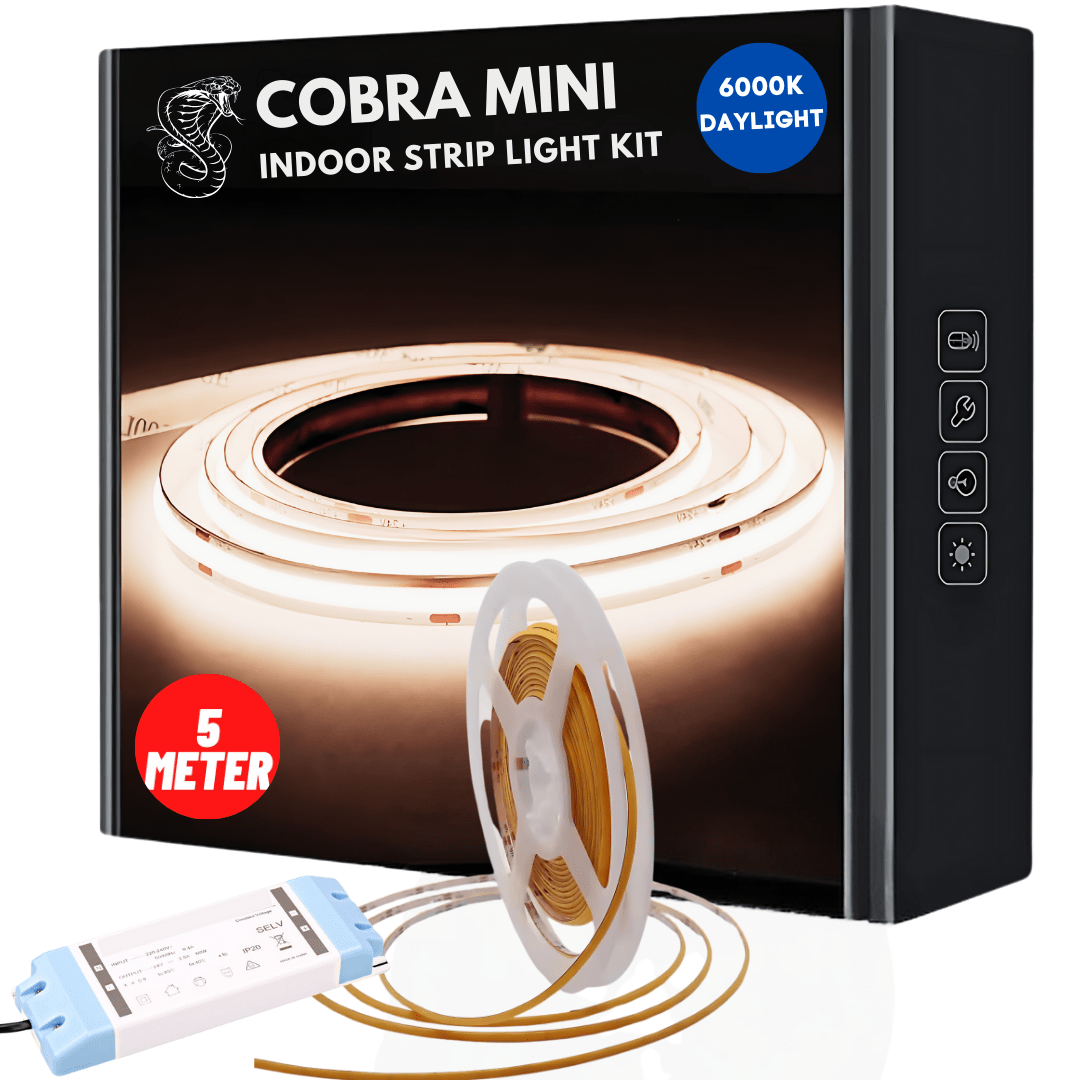 5 meter COBRA Pro Mini 35W Dotless LED Strip Kit - 6000K Daylight