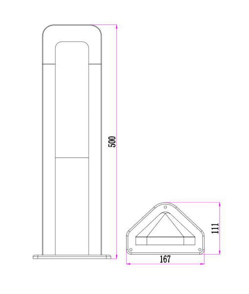 HATHOR Exterior LED Bollard Dark Grey 13W 3000K IP54 500mm - HATHOR2-Bollard Lights-CLA Lighting