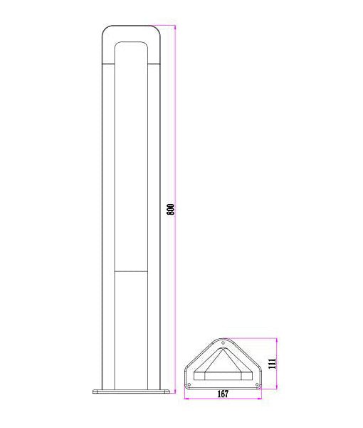 HATHOR Exterior LED Bollard Dark Grey 13W 3000K IP54 800mm - HATHOR3-Bollard Lights-CLA Lighting