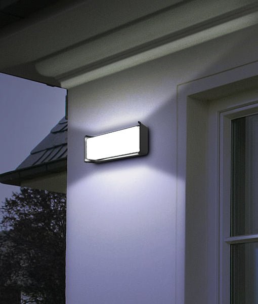 HEKA LED Exterior Wall Light Dark Grey 13W 3000K IP65 - HEKA1-Exterior Wall Lights-CLA Lighting