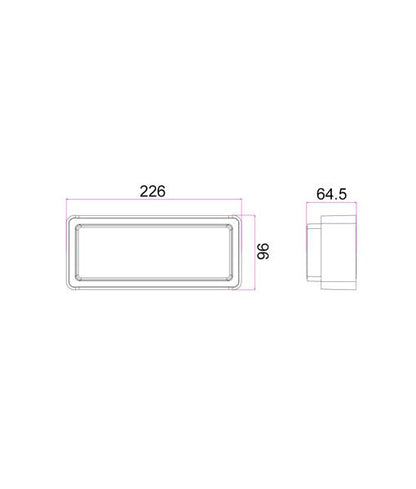 HEKA LED Exterior Wall Light White 13W 3000K IP65 - HEKA2-Exterior Wall Lights-CLA Lighting