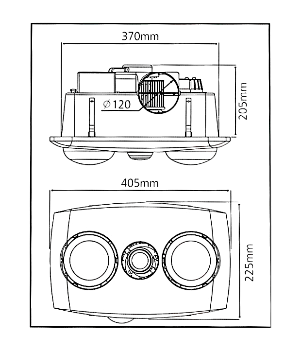 Innolux Comfort 2 Bathroom Instant Heat, Light and Exhaust Fan