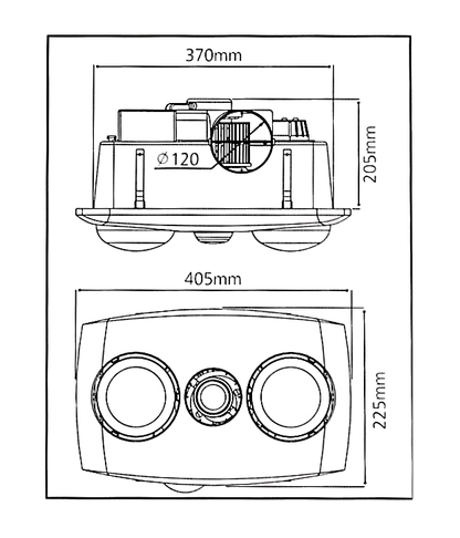 Innolux Comfort 2 Bathroom Instant Heat, Light and Exhaust Fan