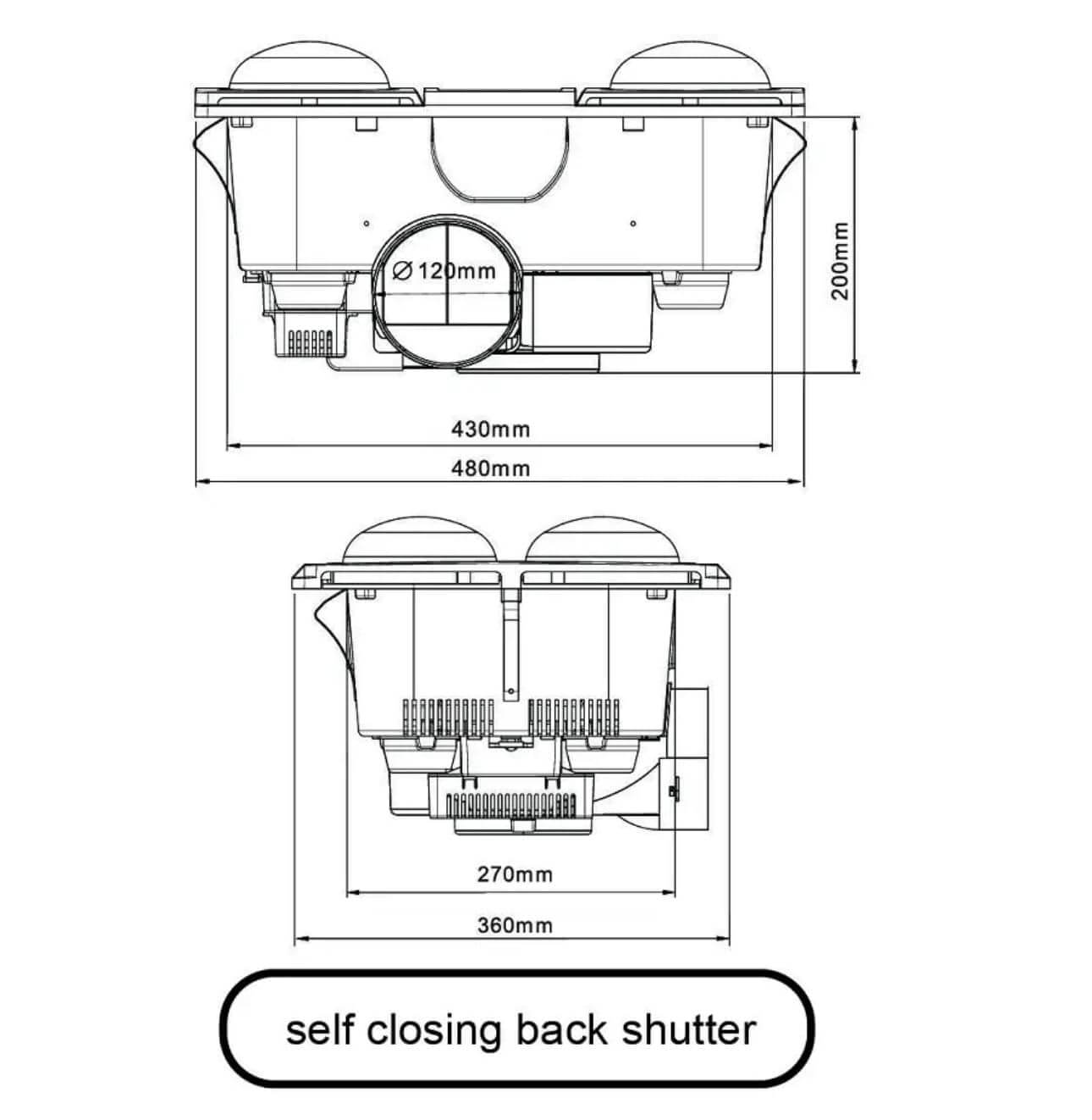 Innolux Ultra 4 Bathroom Instant Heat, Light and Exhaust Fan