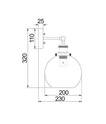 Interior Amber Wine Glass Shape With Antique Brass Highlight 1 Light Wall Light - PESINI3W-Wall Sconce-CLA Lighting