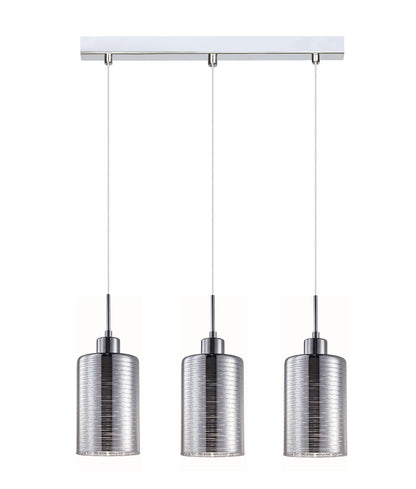 Interior Iron & Chrome Glass 3 Light Island Pendant - ESPEJO1X3S-Island Pendant Lights-CLA Lighting