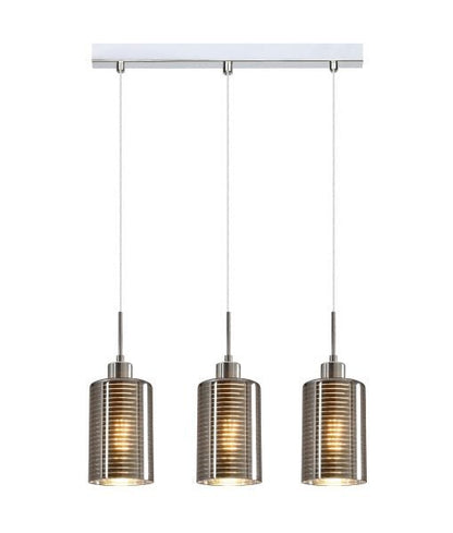 Interior Iron & Chrome Glass 3 Light Island Pendant - ESPEJO1X3S-Island Pendant Lights-CLA Lighting