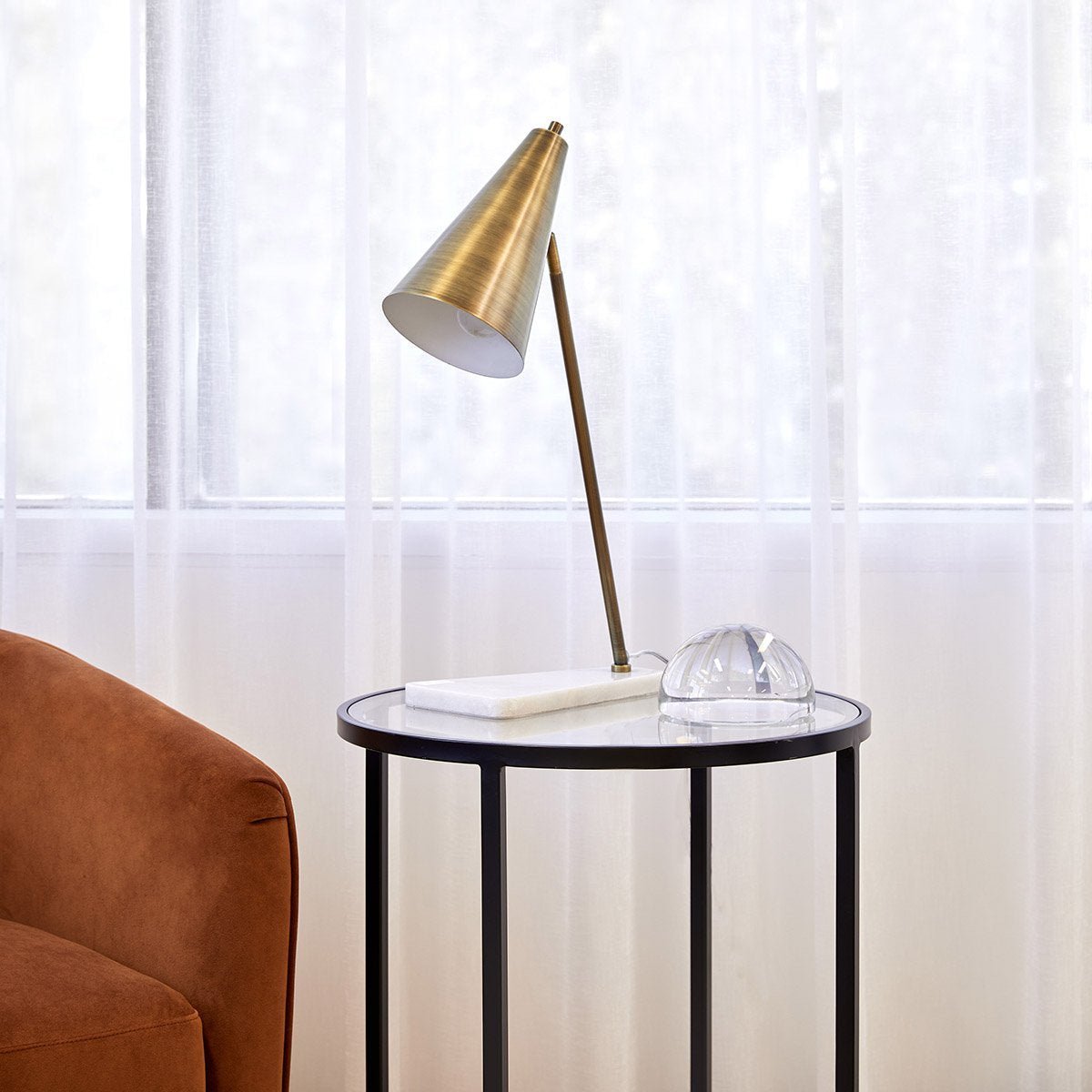 Jaggar Marble Task Lamp--Cafe Lighting and Living