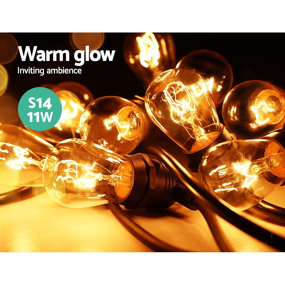 56m Festoon String Lights 60 S14 LED Bulbs Kit-Occasions > Lights-Dropli