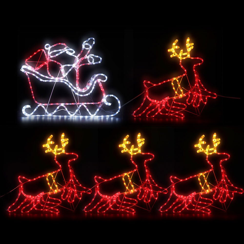 Christmas Motif Lights LED Rope Reindeer Waterproof Colourful Xmas-Occasions > Christmas-Dropli