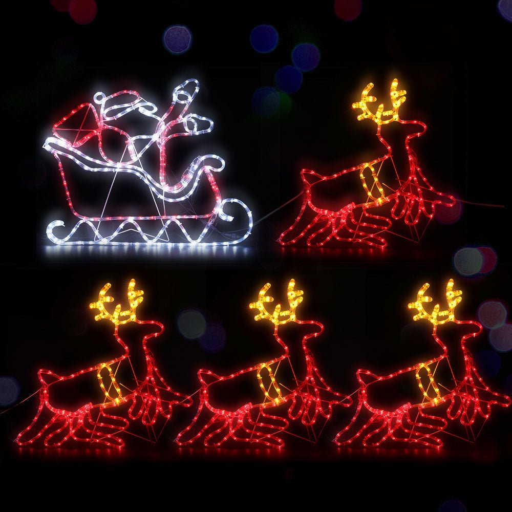 Christmas Motif Lights LED Rope Reindeer Waterproof Colourful Xmas-Occasions > Christmas-Dropli