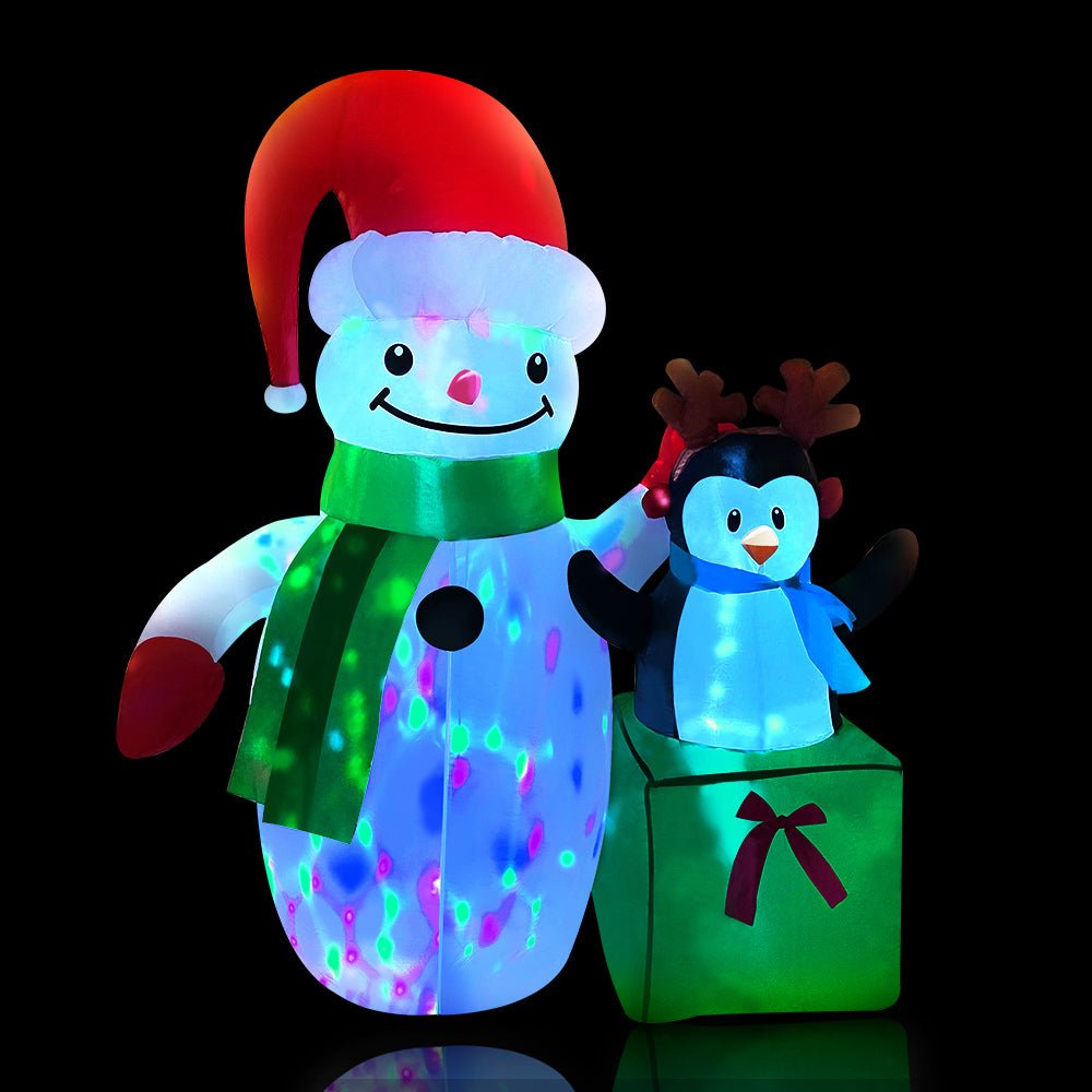 Inflatable Christmas 1.8M Snowman LED Lights Outdoor Decorations-Occasions > Christmas-Dropli