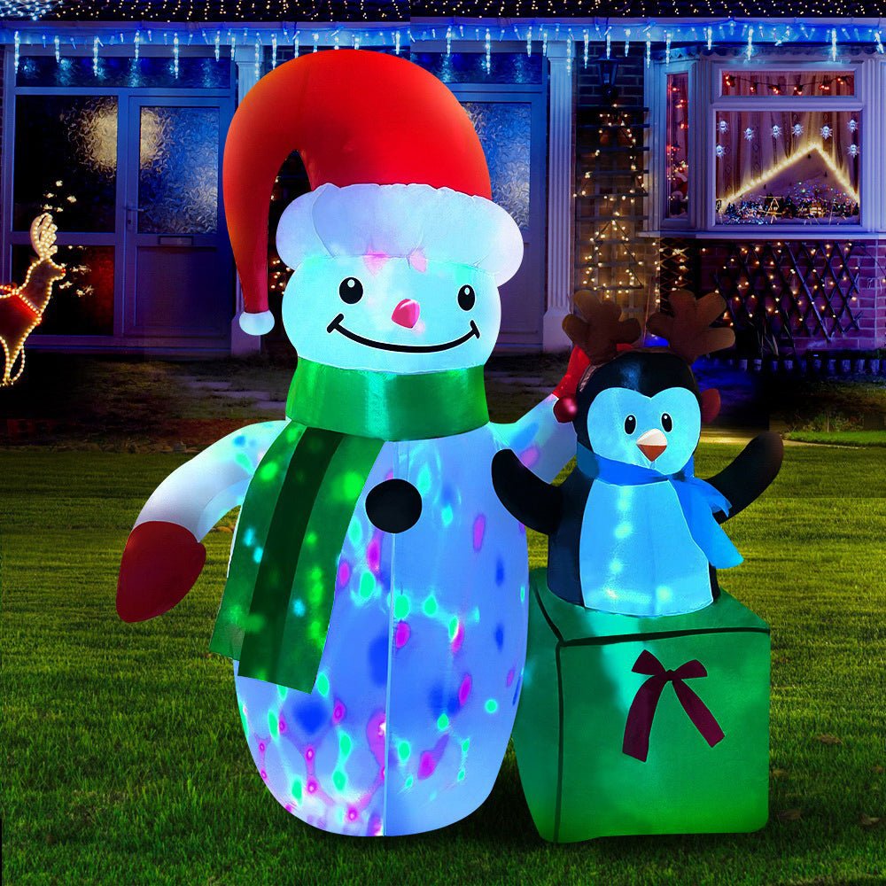 Inflatable Christmas 1.8M Snowman LED Lights Outdoor Decorations-Occasions > Christmas-Dropli