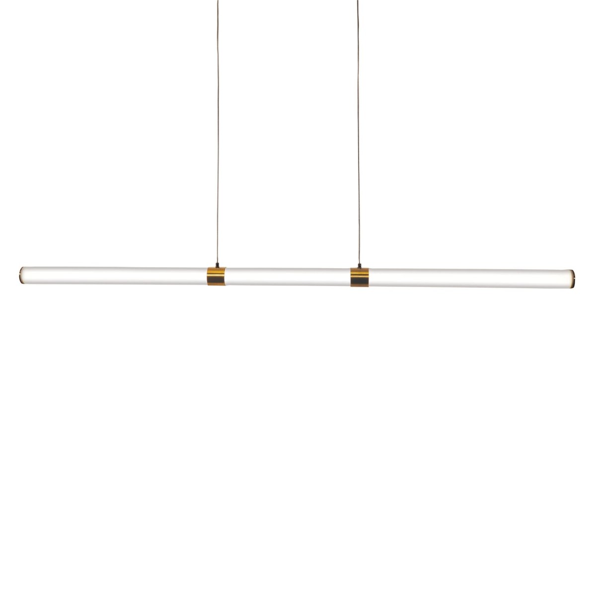 KALLITA 30W Satin Brass LED Linear Pendant Light-Pendant Light-Oriel Lighting