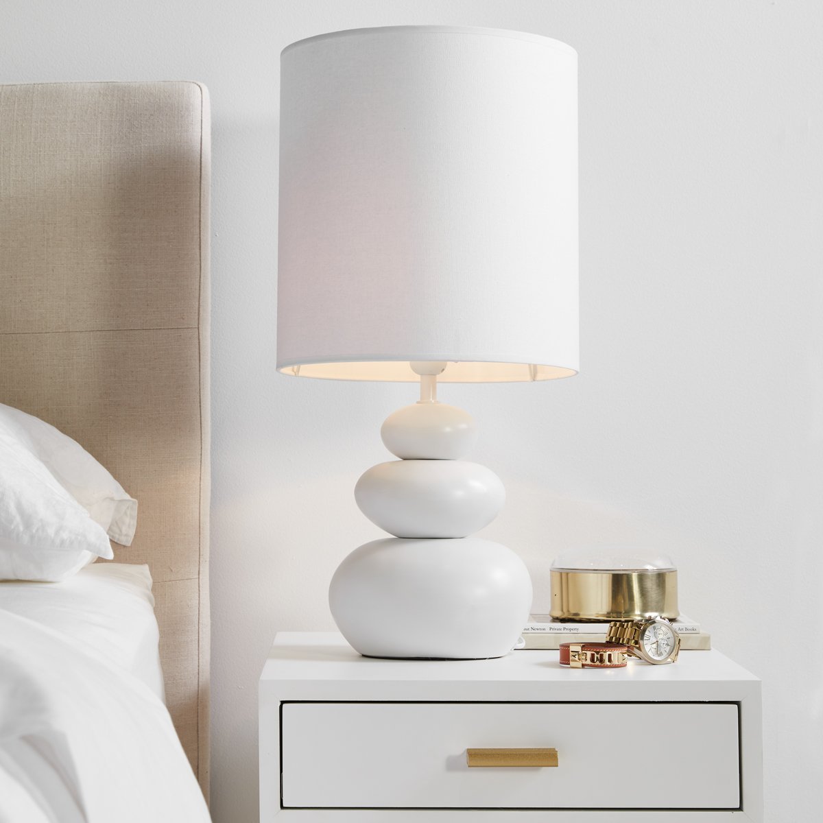 Koa Table Lamp - White Matt Ceramic--Cafe Lighting and Living