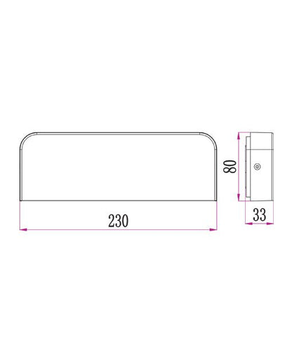 KUK Exterior LED Surface Mounted Wall Light Dark Grey 10W 3000K IP54 - KUK1-Exterior Wall Lights-CLA Lighting