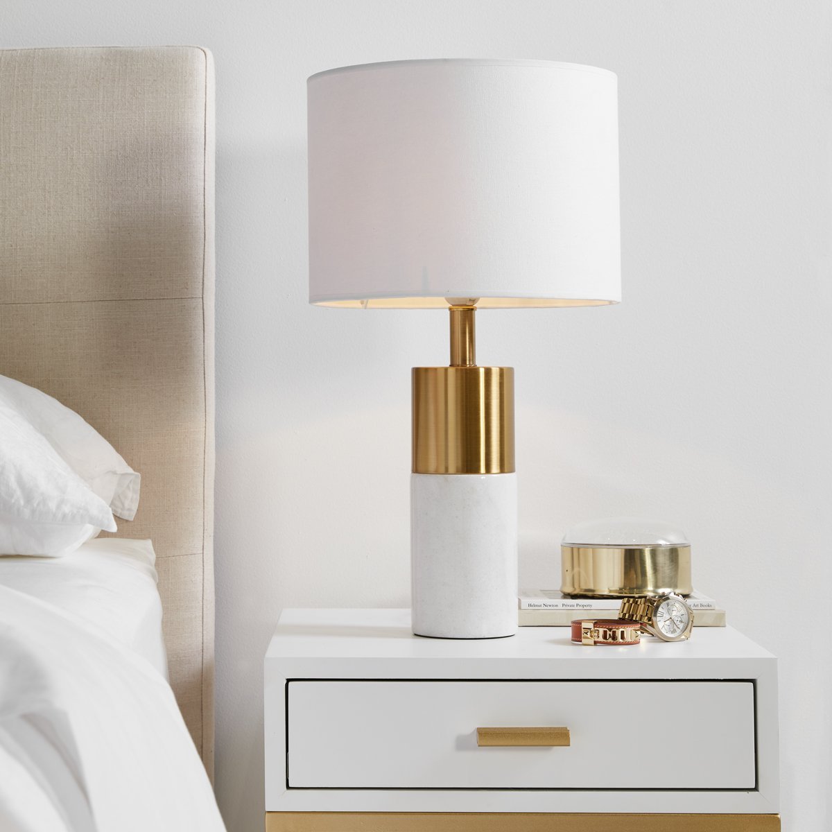 Lane Table Lamp - White-Table Lamp-Cafe Lighting and Living