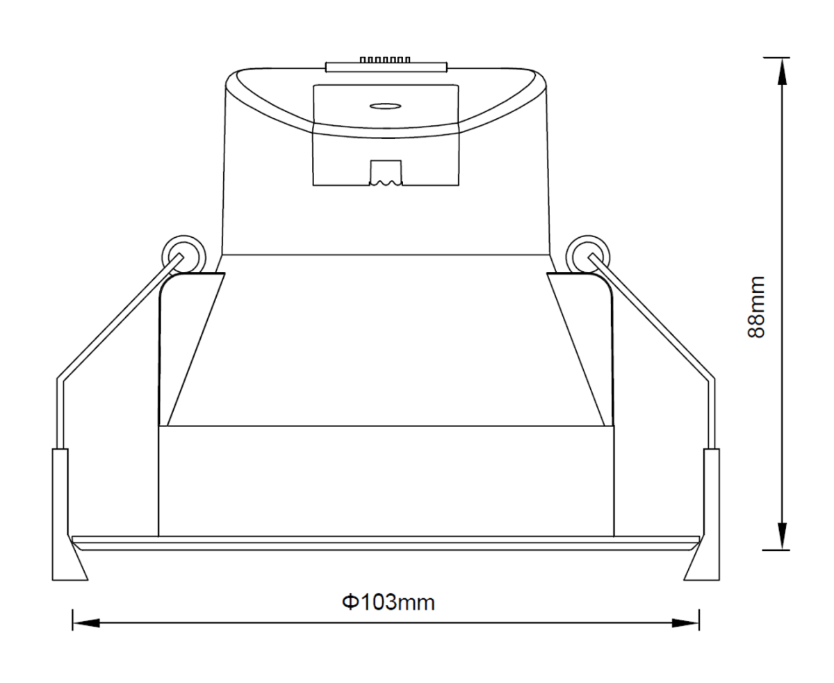 LC310 13W Tri-Colour Dimmable Ultra-low Glare LED Downlight 90mm Cut Out-LED downlight-LC