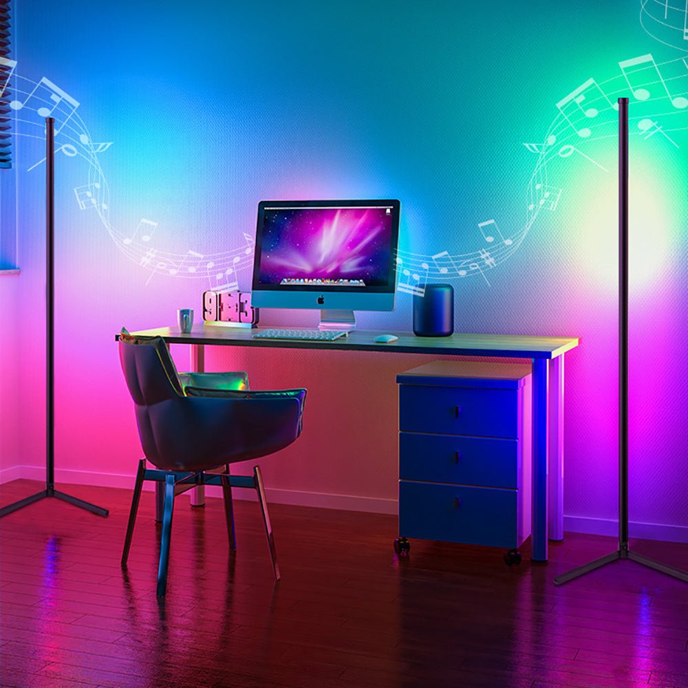 LED RGB DreamColour Smart Bluetooth Corner Floor Lamp-Home & Garden > Lighting-Dropli