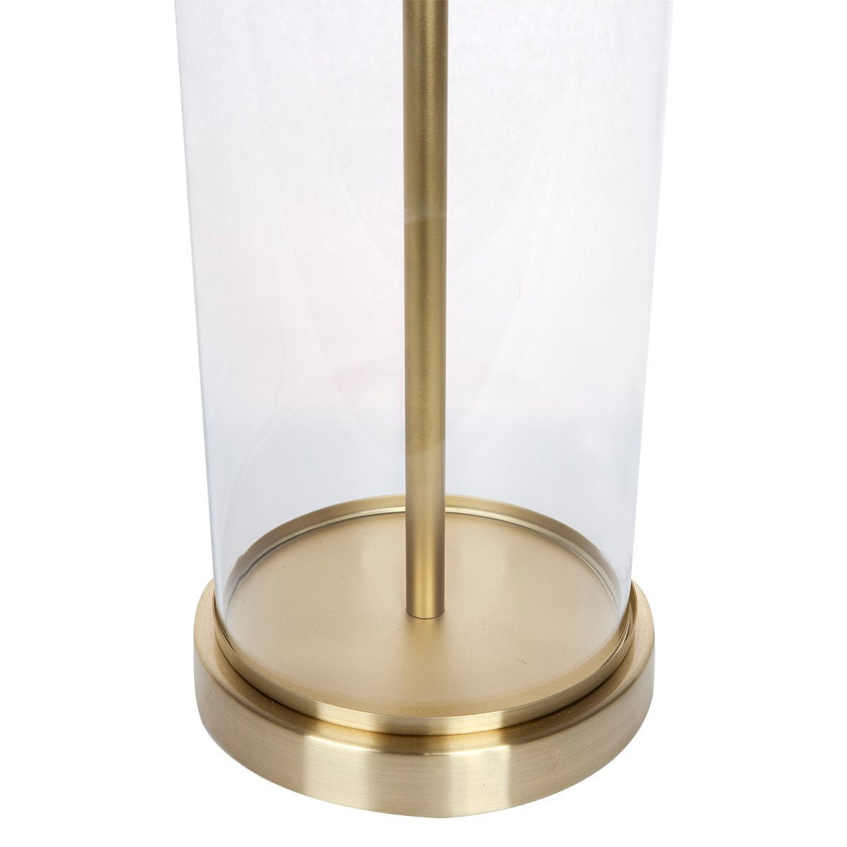 Left Bank Table Lamp - Brass w Black Shade--Cafe Lighting and Living