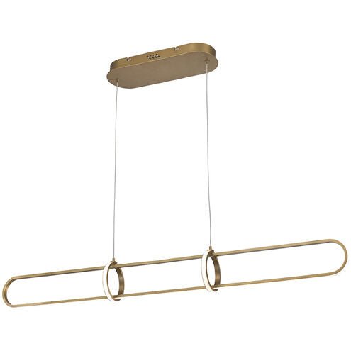 Lexington Linear TriColour Selectable Brass LED Pendant-Pendant Light-Qzao