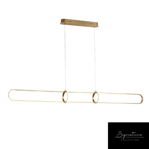 Lexington Linear TriColour Selectable Brass LED Pendant-Pendant Light-Qzao