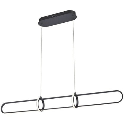 Lexington Linear TriColour Selectable Matte Black LED Pendant-Pendant Light-Qzao