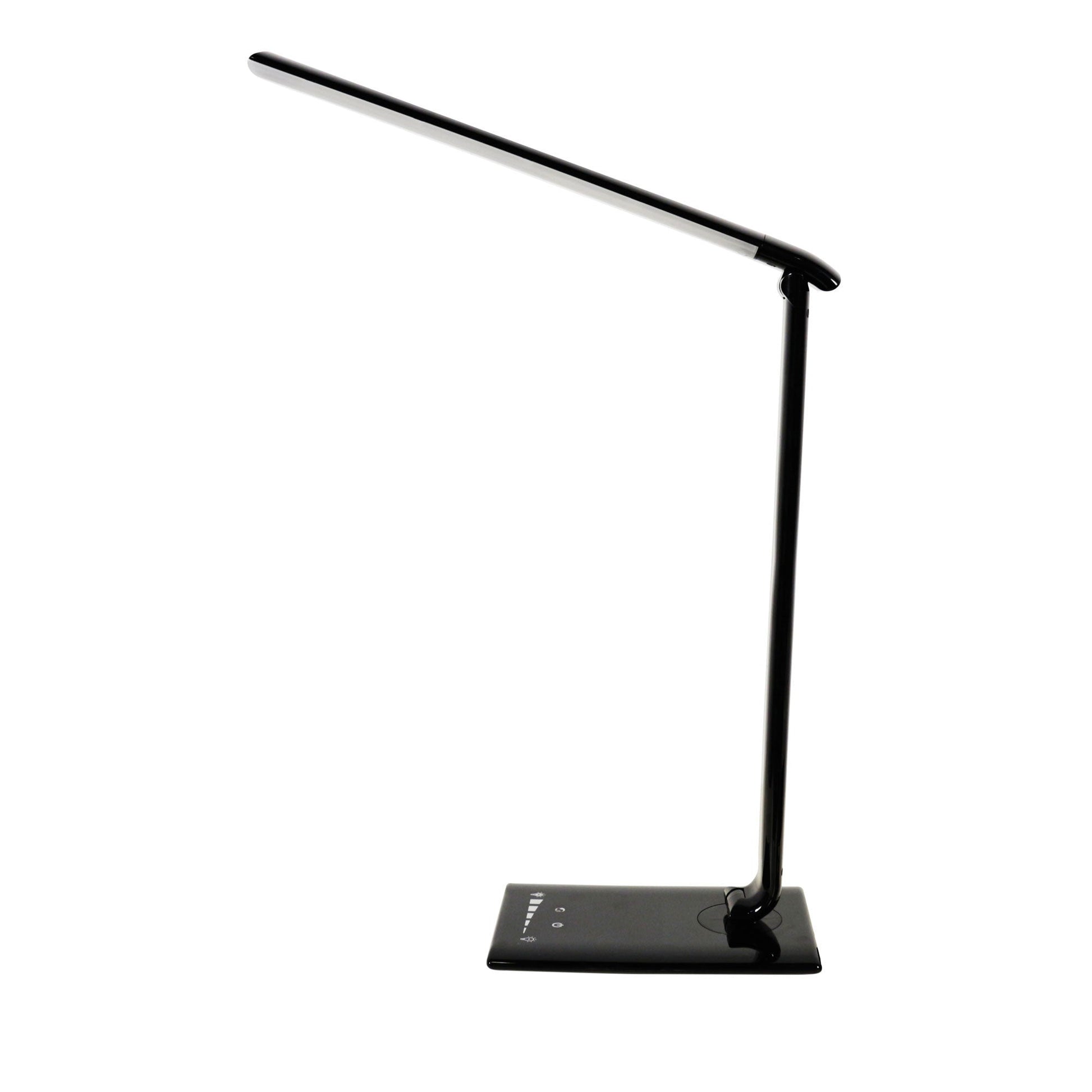 Luke LED Black Desk Lamp Touch Dim USB Port-TABLE AND FLOOR LAMPS-Oriel