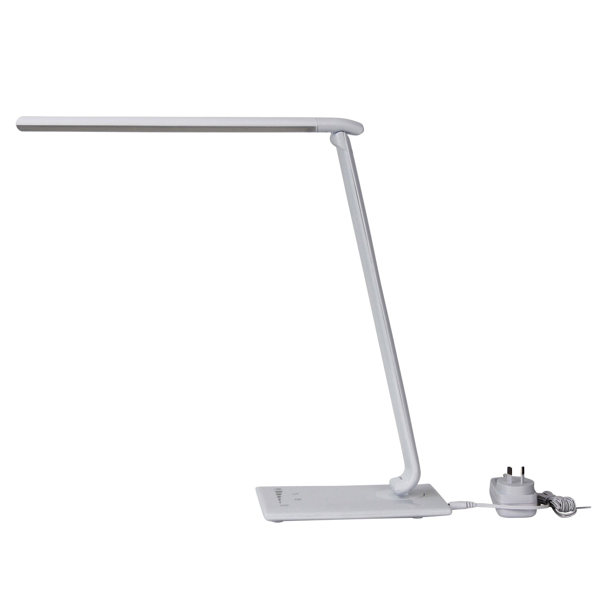 Luke LED White Desk Lamp Touch Dim USB Port-TABLE AND FLOOR LAMPS-Oriel