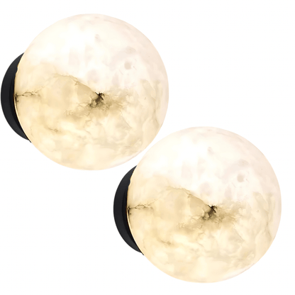 SOLACE Black Spanish Marble LED Wall Light