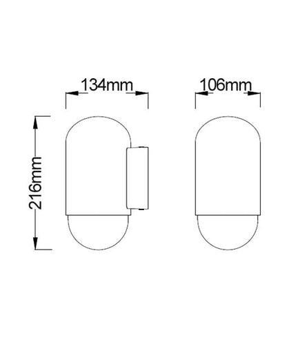 MAGNUM Exterior Surface Mounted Wall Light White IP44 - MAGNUM1-Exterior Wall Lights-CLA Lighting