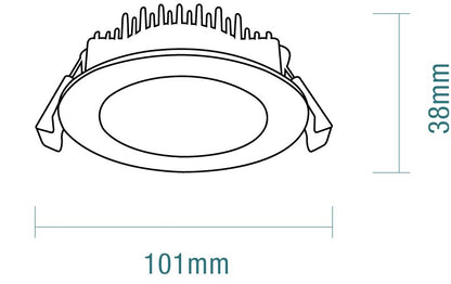 Martec Ultra 10W Tricolour LED Downlight-LED Downlight-Martec